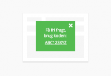 Notifikations-popup til webshoppen