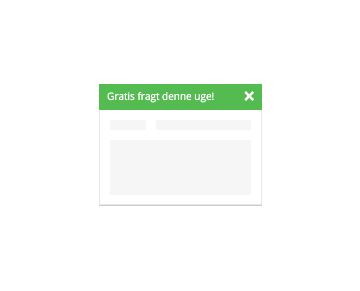 Notifikationsbar til nyt i webshoppens top