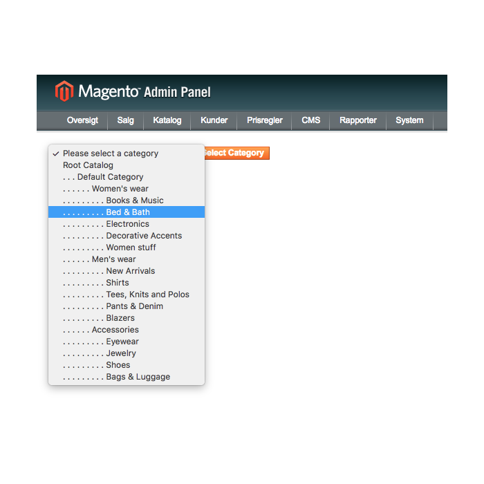 Drag and drop produktpositioner