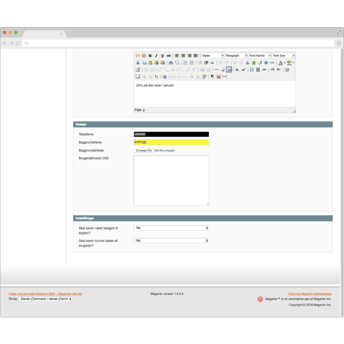 Notifikationsbar Plus med multistyring