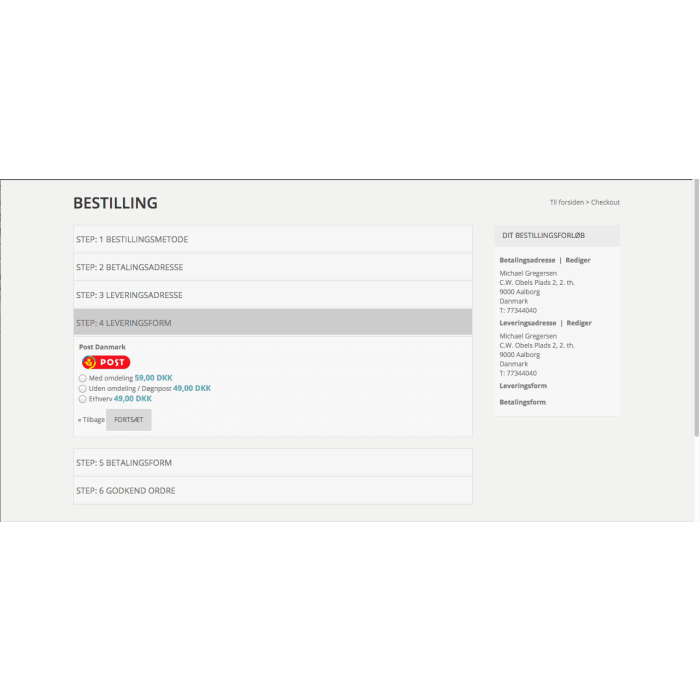 Pacsoftmodulet til Magento webshops kan vise Post Danmark logo ved leveringsformen på webshoppen.
