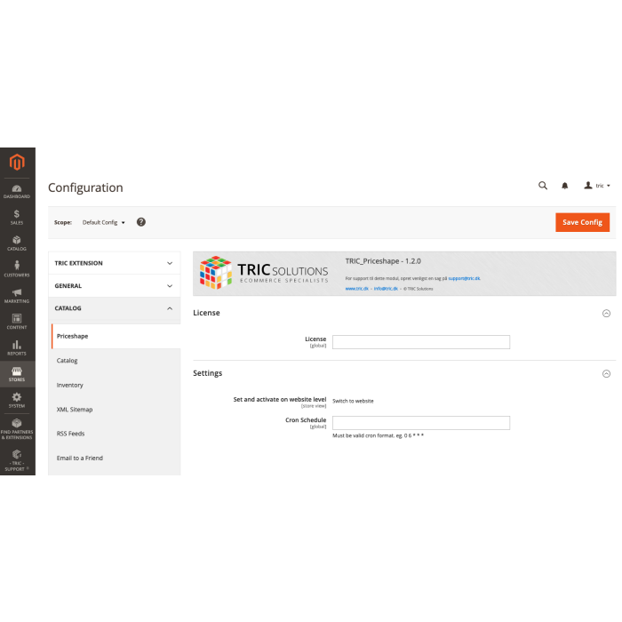 Priceshape integration til Magento 2