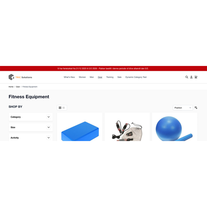 Notifikationsbar til Magento 2
