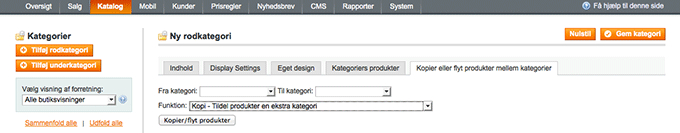 "Kopier eller flyt produkter mellem kategorier i Magento" giver dig en ekstra funktion til håndtering af produkter og kategorier i din Magento webshop